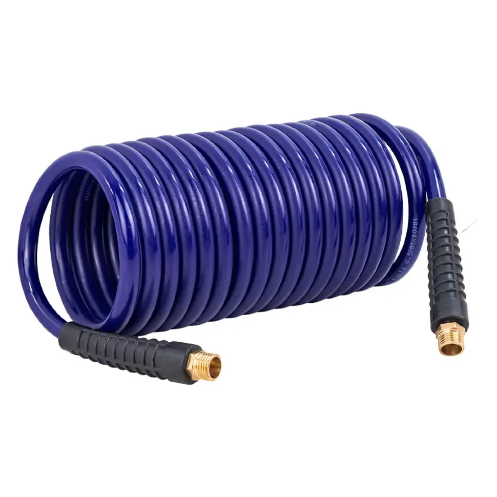 Шланг витой полиуретановый 6.5мм х 10мм х 5м с резьбовыми наконечниками 1/4" YATAFORCE YF-AHC-48A