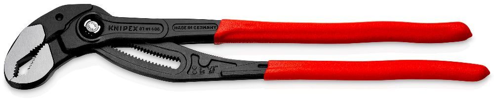 Клещи переставные COBRA® с фиксатором, 90 мм (3 1/2"), под ключ 95 мм, L-400 мм, Cr-V, серые, о...KNIPEX 8701400