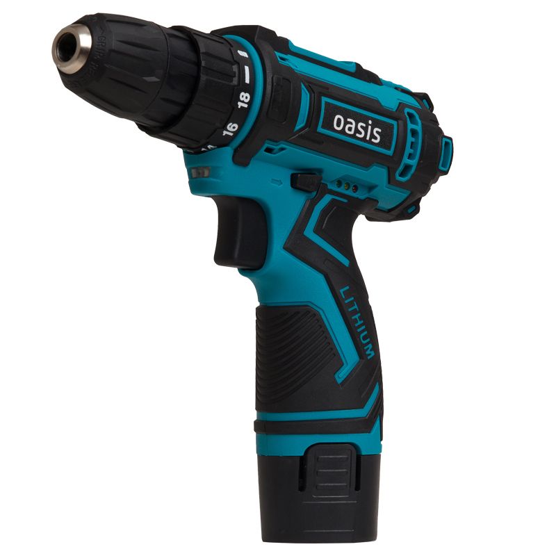 Дрель-шуруповерт ударная аккумуляторная, 12В, 2АКБ 2,0 А/ч, 30 Нм, Oasis ASB-12S