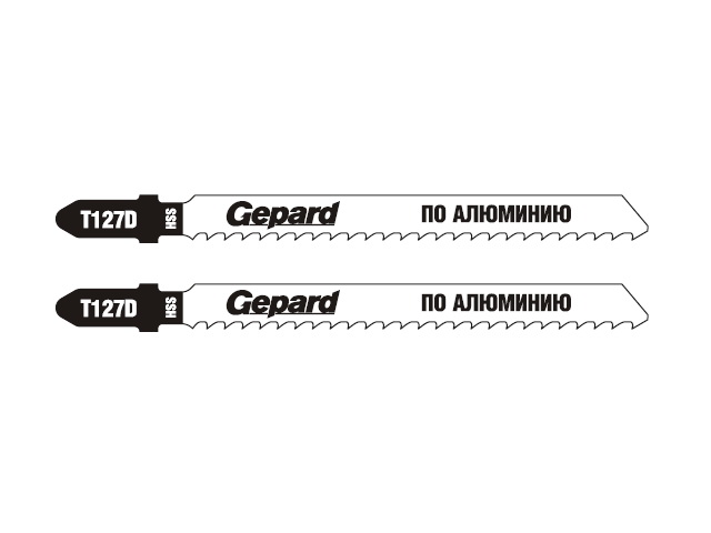 Пилка лобзиковая по алюминию, T127D, 2 шт.,  GEPARD GP0630-04