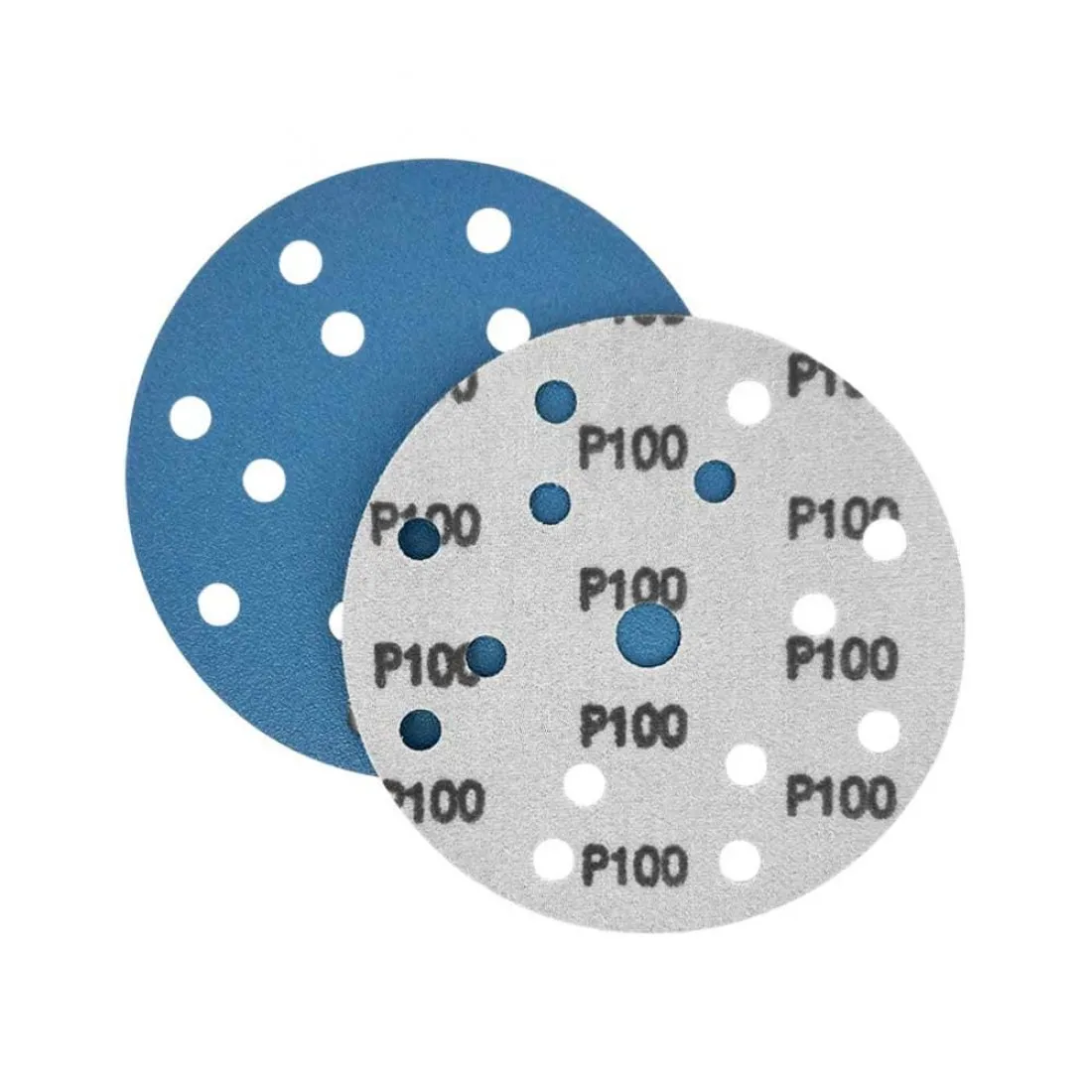 Диск шлифовальный голубой D150 мм P100 Velcro (тип зерна – цирконий) 15 отверстий Гамматест SL312BP100