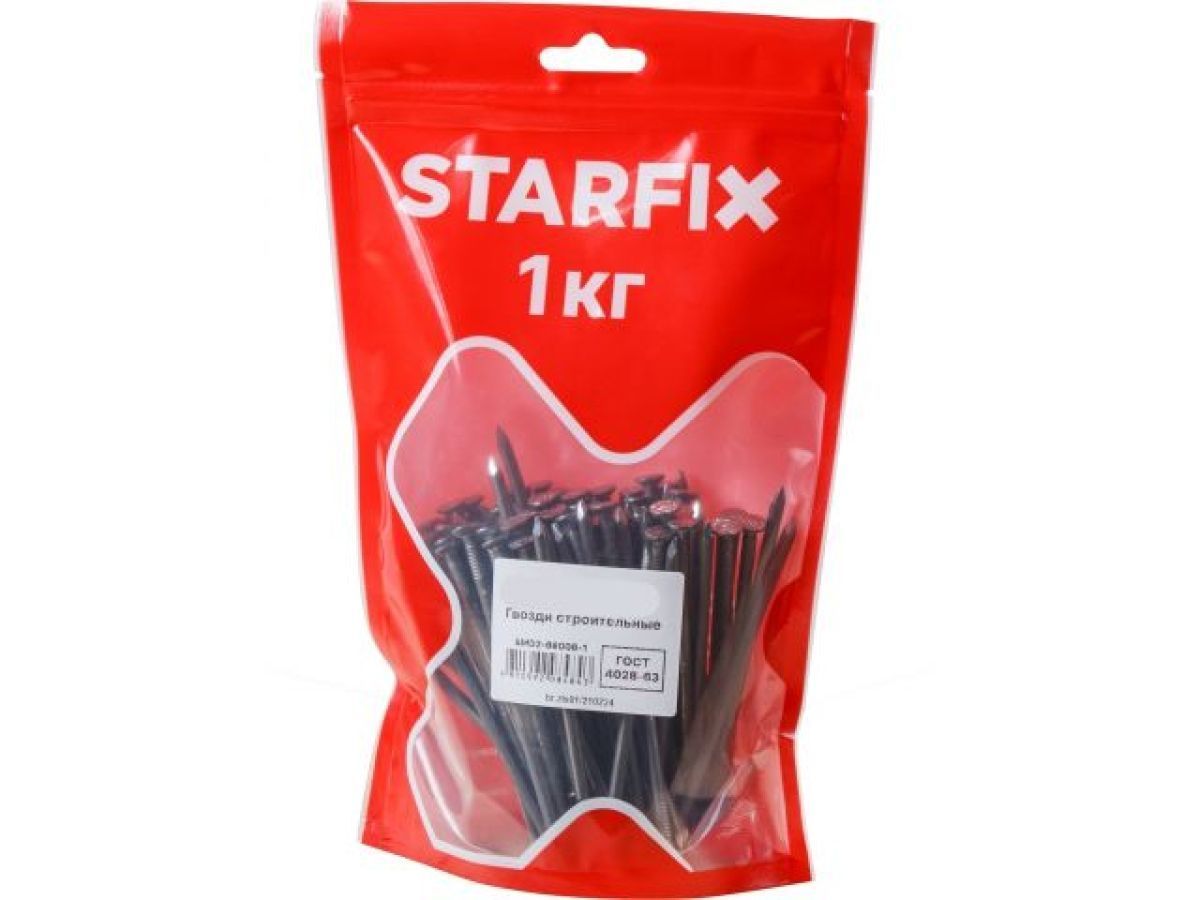 Гвозди строительные 3.5х90 mm ГОСТ 4028-63 (1 кг в дой-паке) STARFIX SMD2-60978-1