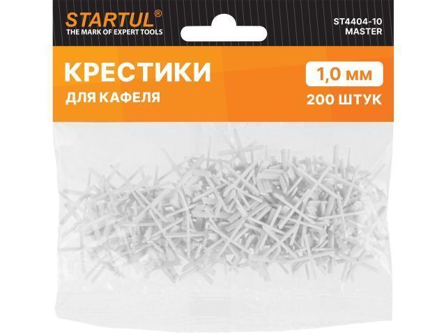 Крестики д/кафеля 1,0мм 200шт MASTER () (СВП)  STARTUL ST4404-10