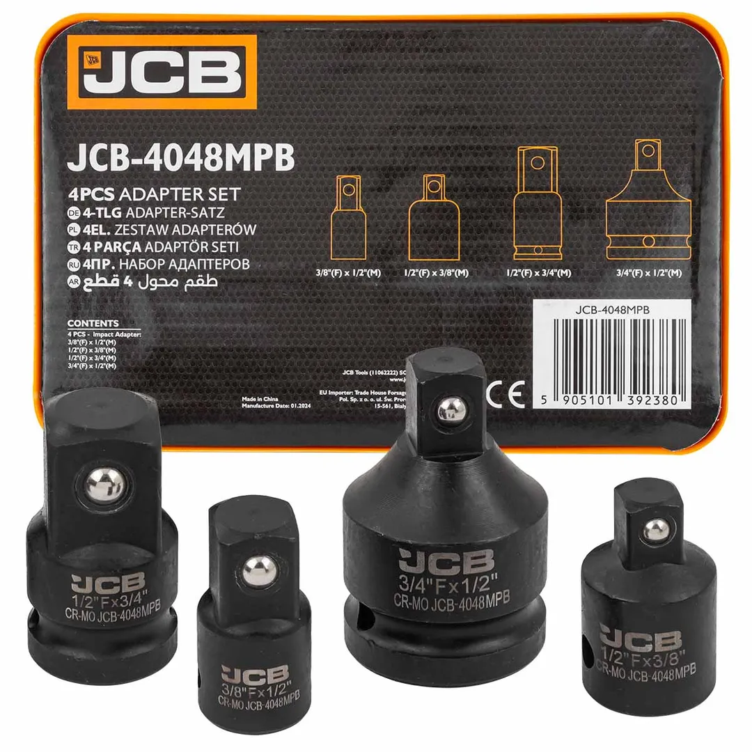 Адаптеры ударные, набор 4пр.  JCB JCB-4048MPB