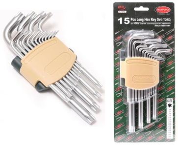 Набор ключей  TORX  Т6-T60 15пр. длинных Rock FORCE RF-5151L