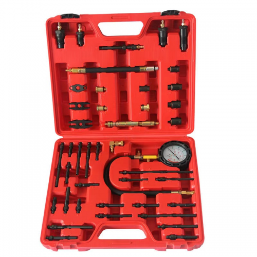 Манометр для измерения компрессии дизельного двигателя 0-70 bar с переходниками, набор 47пр.  ...H-D HD-73075