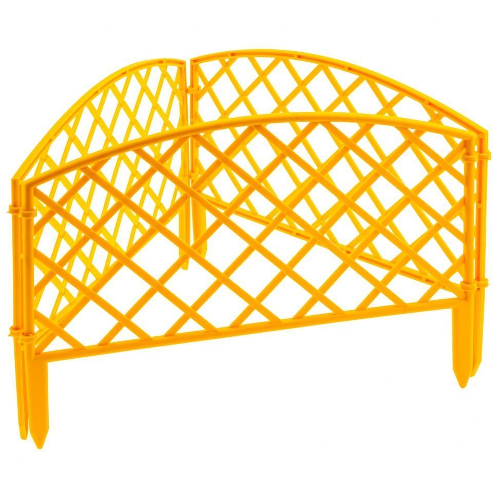 Забор декоративный "Сетка", 24х320 см, желтый PALISAD PALISAD HOME 65001