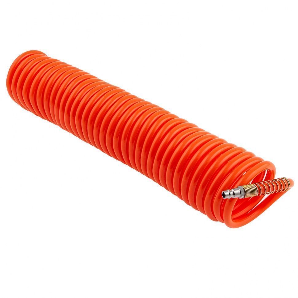 Шланг спиральный воздушный 8х12 mm, 18 бар, с быстросъемными соединениями, 10 м  ...Stels 57015