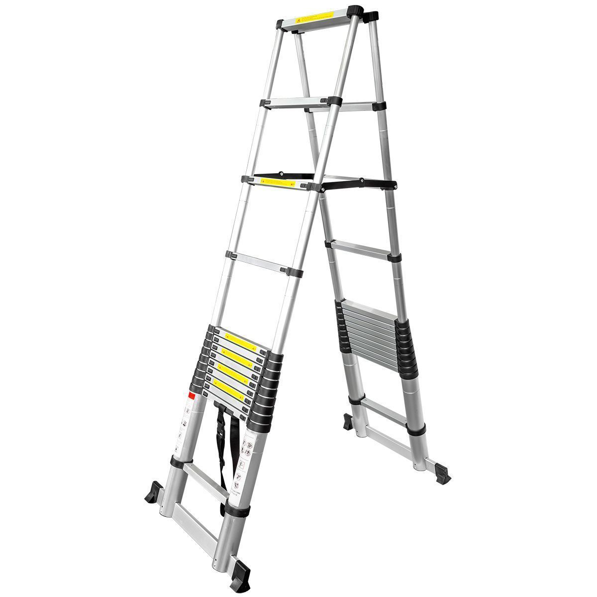 Стремянка телескопическая бытовая алюм. 4,1м (13+13 ступ.) FORCEKRAFT BL-TA410