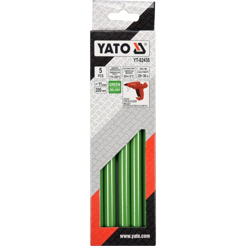 Стержни для термопистолета 11.2х200mm зеленые (5шт)  YATO YT-82436