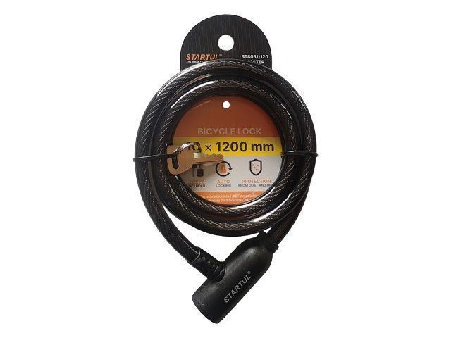 Замок велосипедный 10х1200mm MASTER  STARTUL ST8081-120