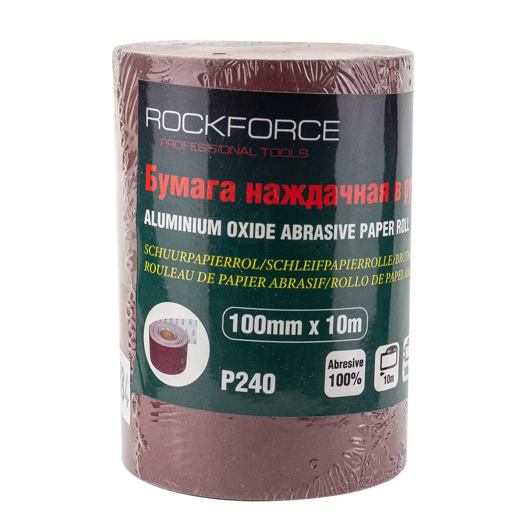 Бумага наждачная 100ммх10м в рулоне (P240) Rock FORCE RF-SR4240A