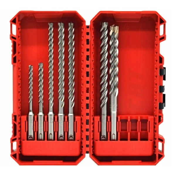Набор__Буры SDS-plus MX4 (5/6 x 115 мм, 6/8/8/10/12 x 165 мм) 7 шт в кейсе GEN II MILWAUKEE 4932492113