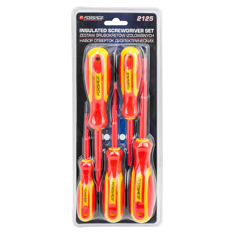Отвертки диэлектрические, набор 5пр.  Forsage F-2125