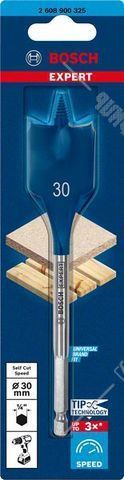 Сверло перовое 30 мм Expert SelfCut Speed (хв. 1/4") BOSCH 2.608.900.325