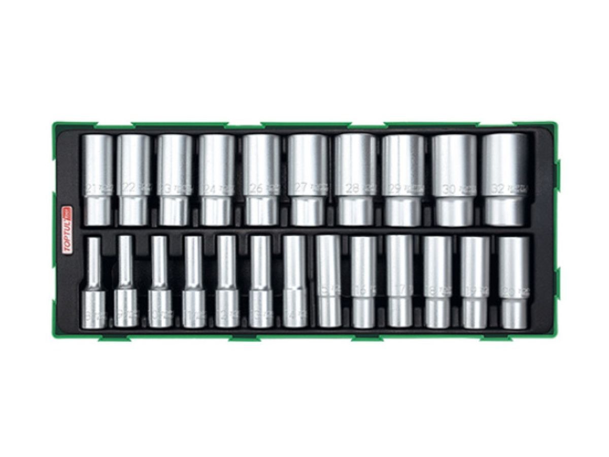 Набор головок глубоких 1/2", 8-32мм, 23пр. Toptul GTB2305