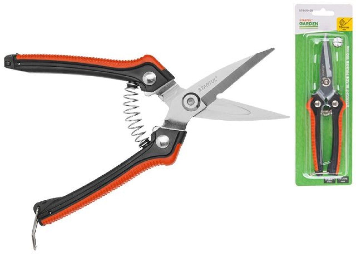 Секатор с прямыми лезвиями 19см GARDEN (Толщина лезвий - 3 mm) STARTUL ST6410-05