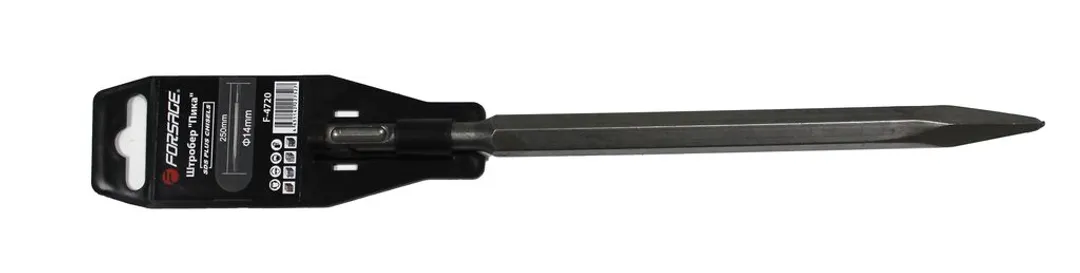 Штробер "пика" 14х250mm SDS+, на пластиковом держателе  Forsage F-4720