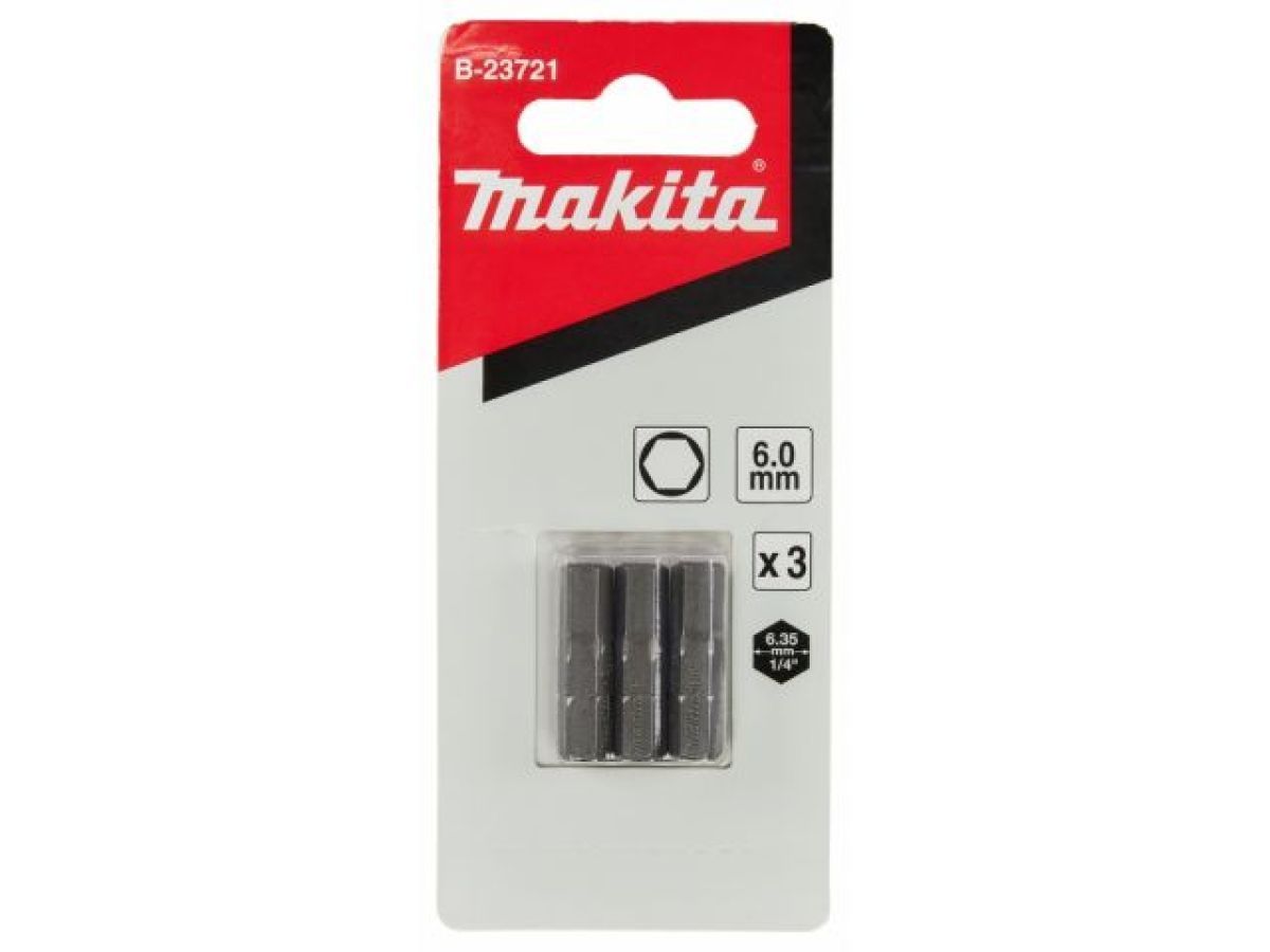 Насадка HEX6.0, 25 мм, C-form, 3 шт. MAKITA B-23721