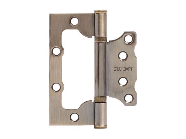 Петля накладная без врезки СТАНДАРТ 100х75х2.5mm 2BB AB бронза  ...УЗК 7104