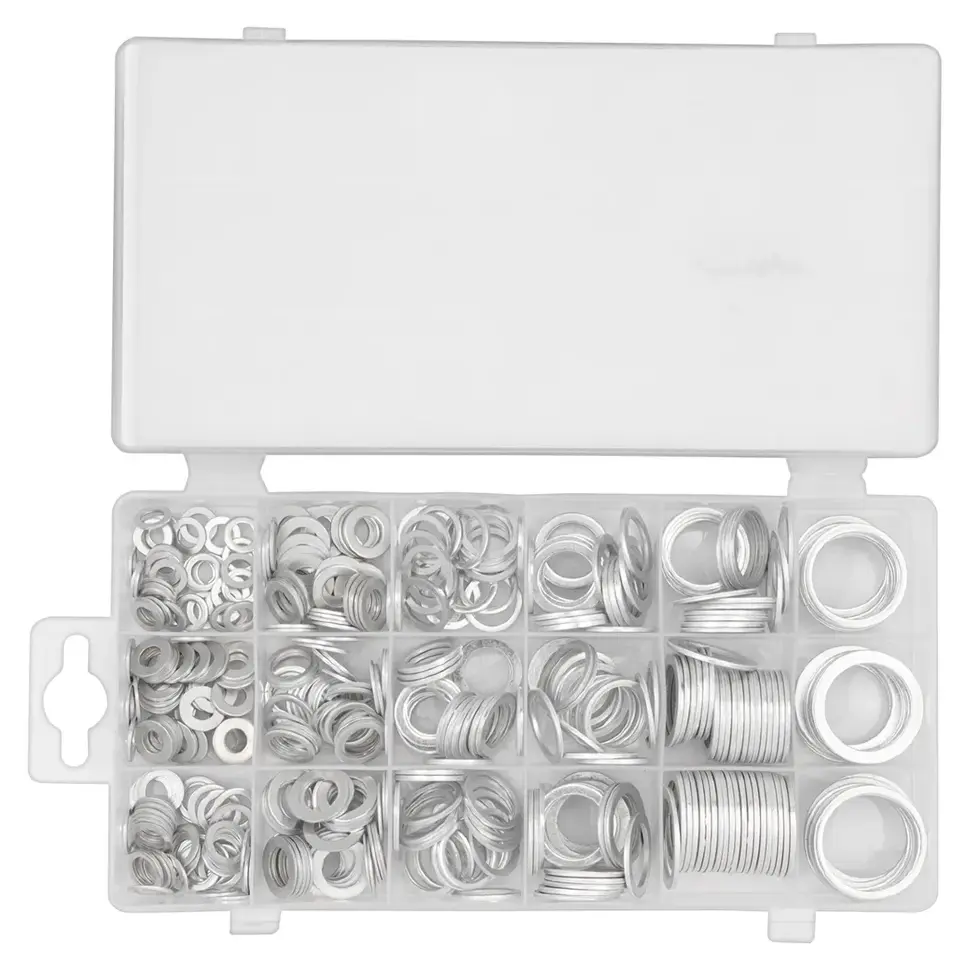 Шайбы алюминиевые, набор 450пр. RockFORCE RF-068652