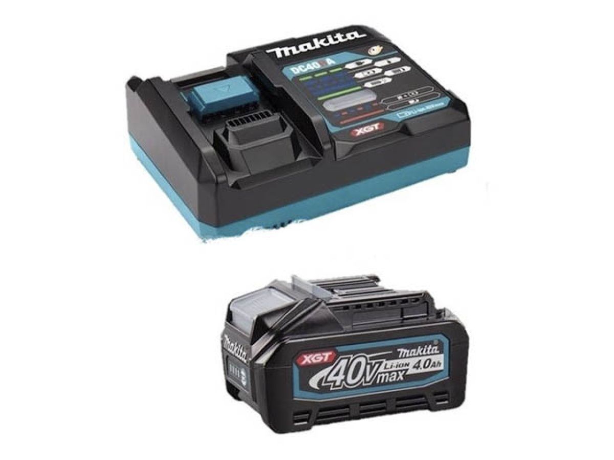 Комплект аккумулятор 40В, 4.0А/ч, BL4040 XGT + зарядное устройство DC40RA XGT в кор. MAKITA 191J67-0