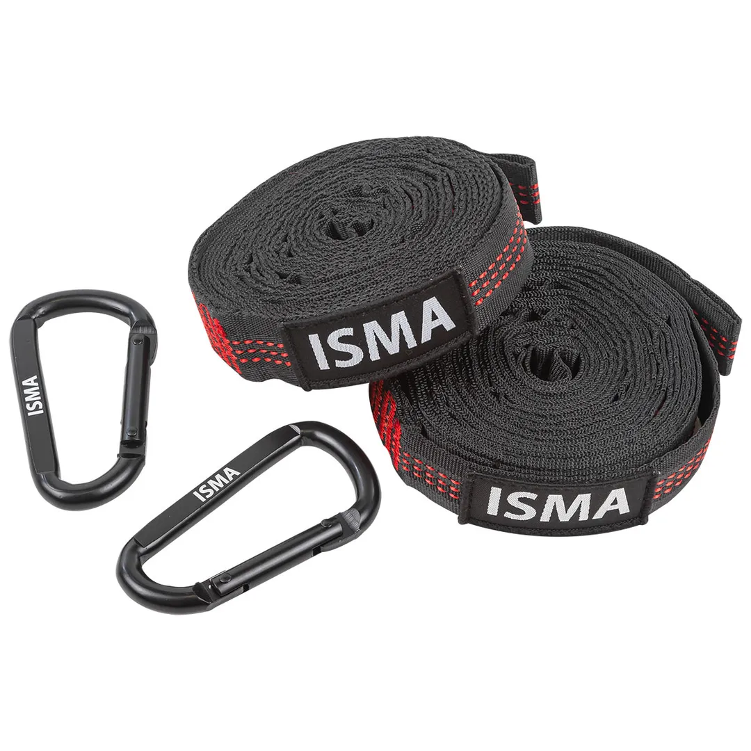 Лента для крепления гамака с карабинами  ISMA ISMA-HS-002