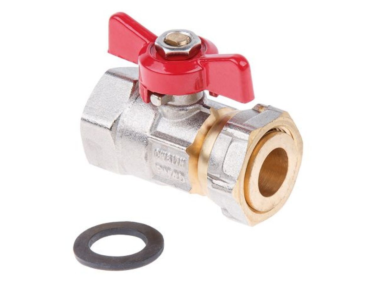 Кран шаровый с накидной гайкой 3/4" вн.-вн. PN40, AV Engineering AVE096002