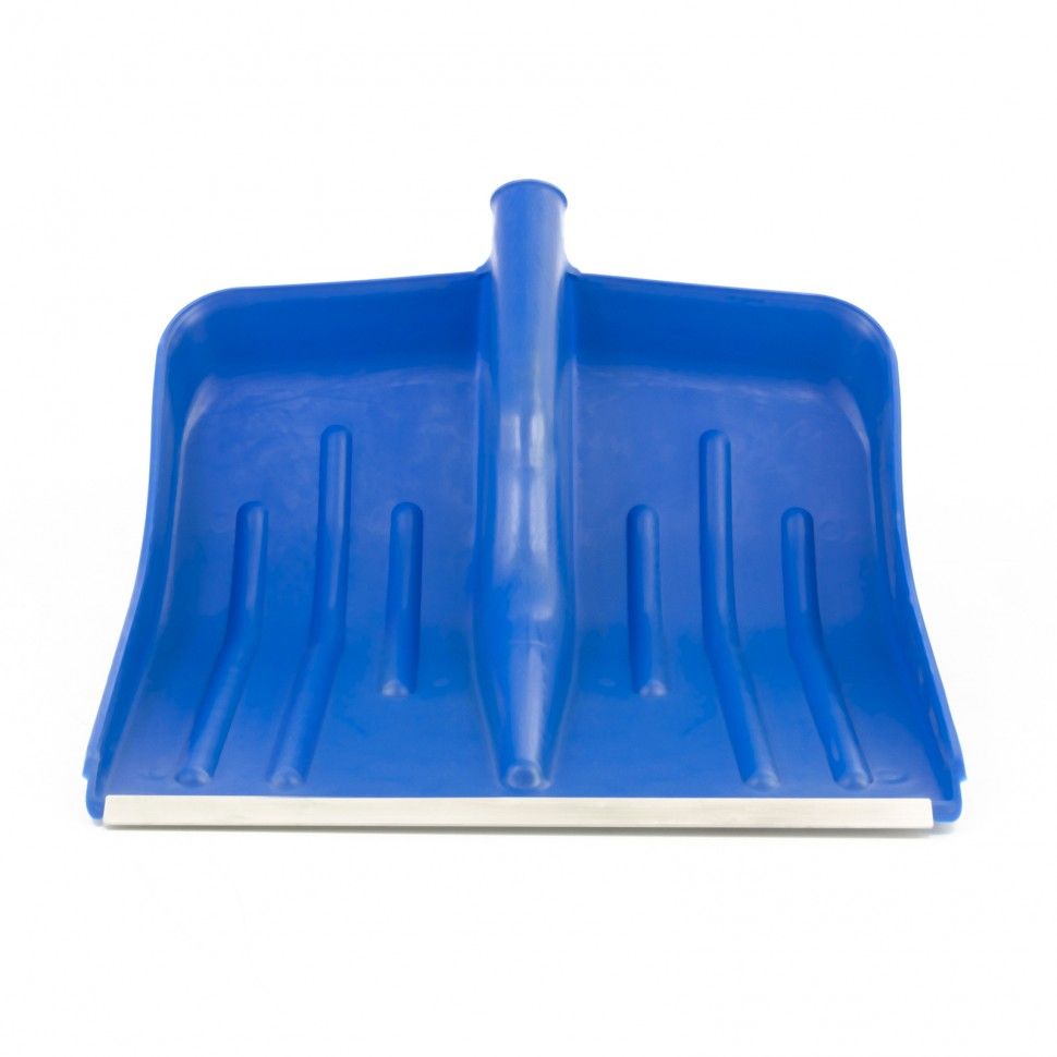 Лопата для уборки снега пластиковая, синяя, 420х425 мм, без черенка  ...Сибртех 61618
