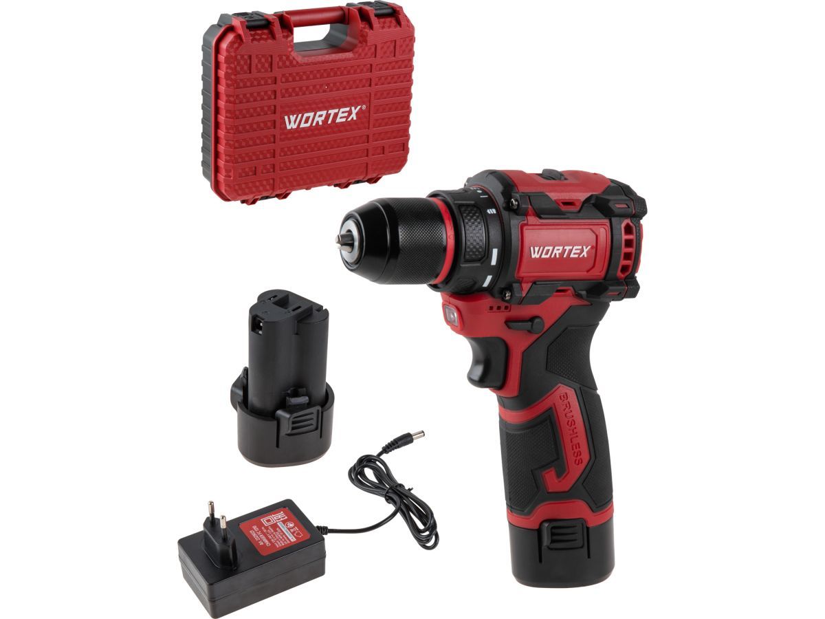 Аккум. дрель-шуруповерт BD 1213-1 Dli в чем. 12 В,  2АКБ 2,0 А/ч, 40 Н*м, БЗП 10 мм,  WORTEX 2329019
