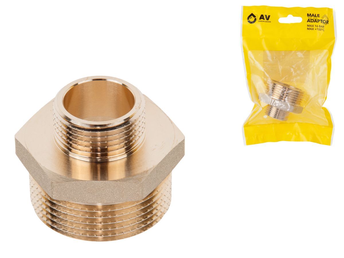Ниппель ред. 1 1/4" нар. х 3/4" нар. AV Engineering AVE303016
