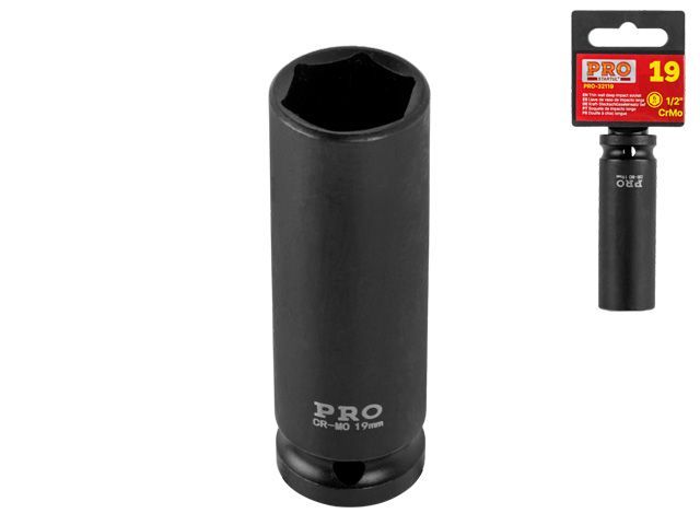 Головка ударная тонкост. 1/2" 19mm 6гр. глубокая PRO STARTUL PRO-32119
