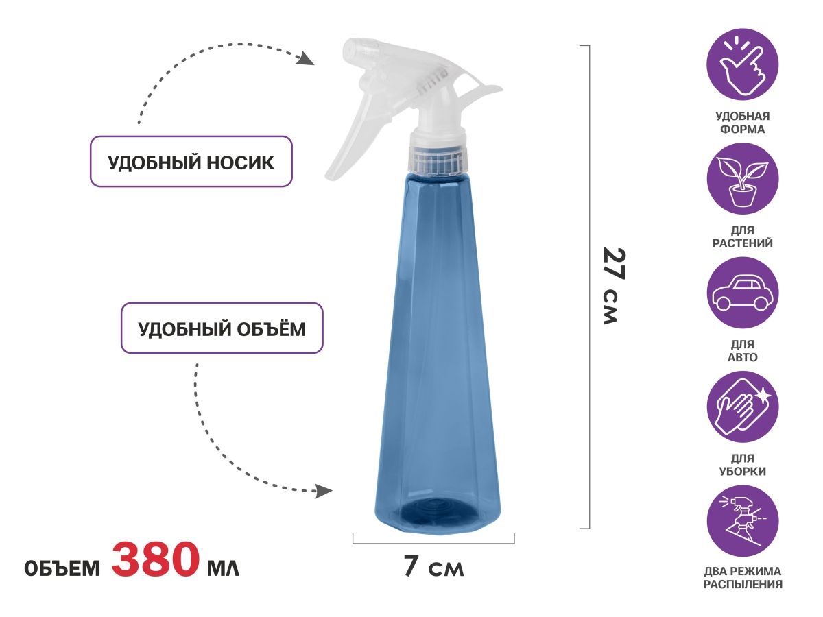 Опрыскиватель ручной 0.38л с пульверизатором PERFECTO LINEA 42-380001