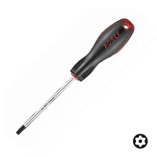 Отвертка торкс с отверстием Т-25Н L=100mm Force 71725