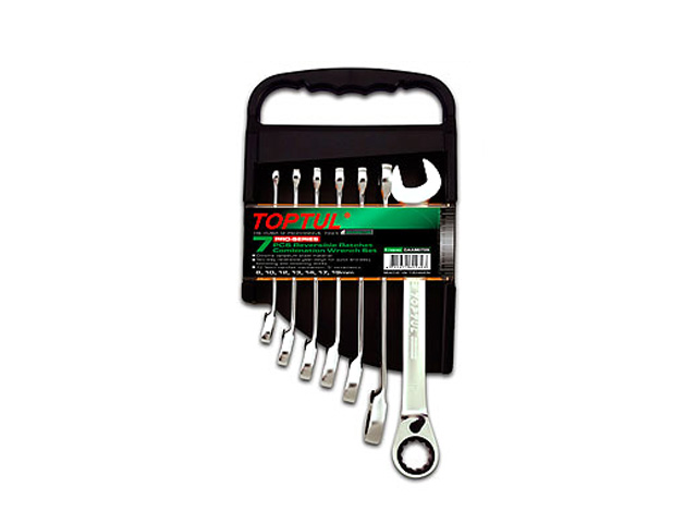 Набор ключей комбинированных с трещоткой 10-19 мм PRO SERIES  Toptul GAAM0709