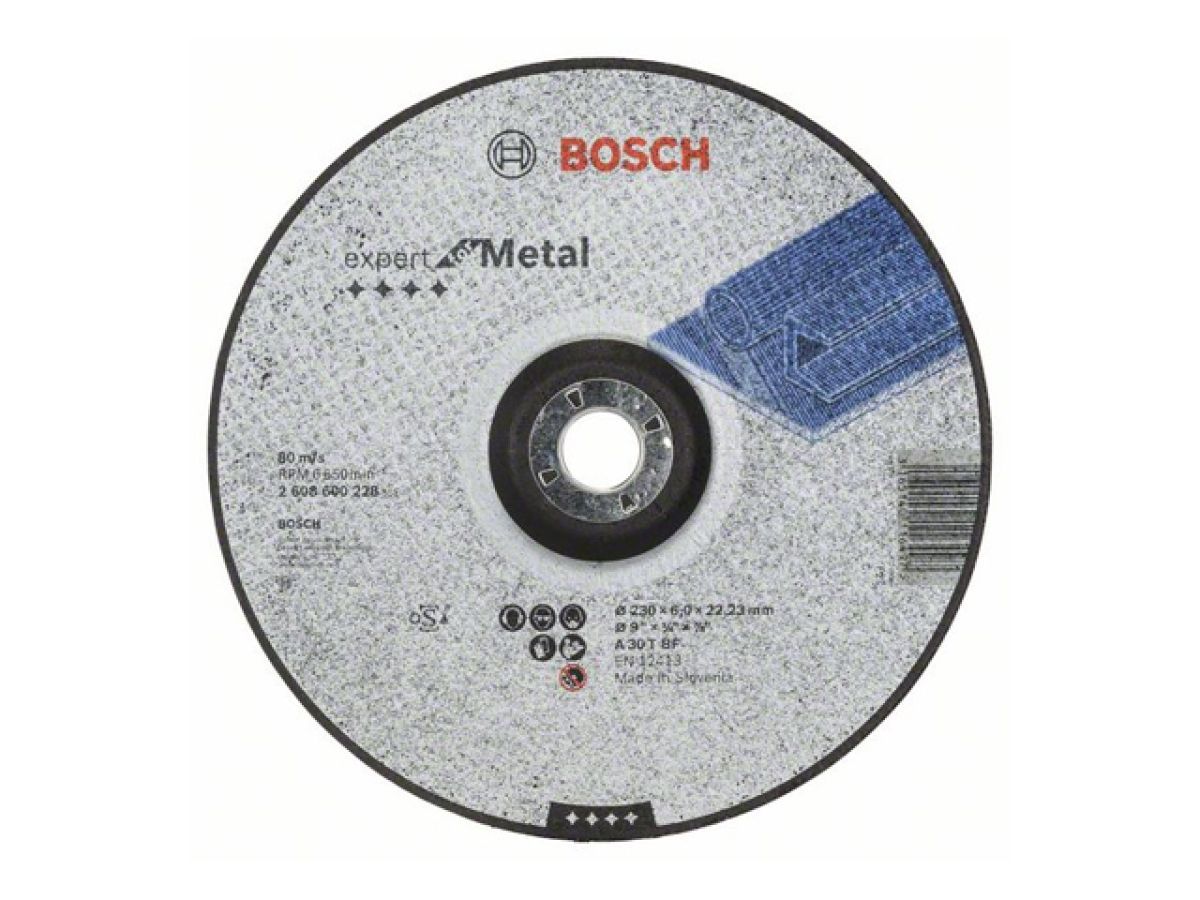 Круг обдирочный 230x6x22.2 mm для металла BOSCH 2608600228
