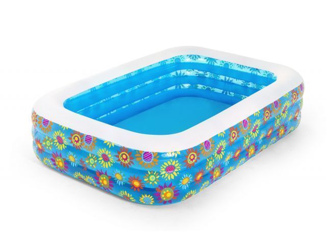Надувной детский бассейн Happy Flora. 229х152x56 см (от 6 лет) BESTWAY 54120