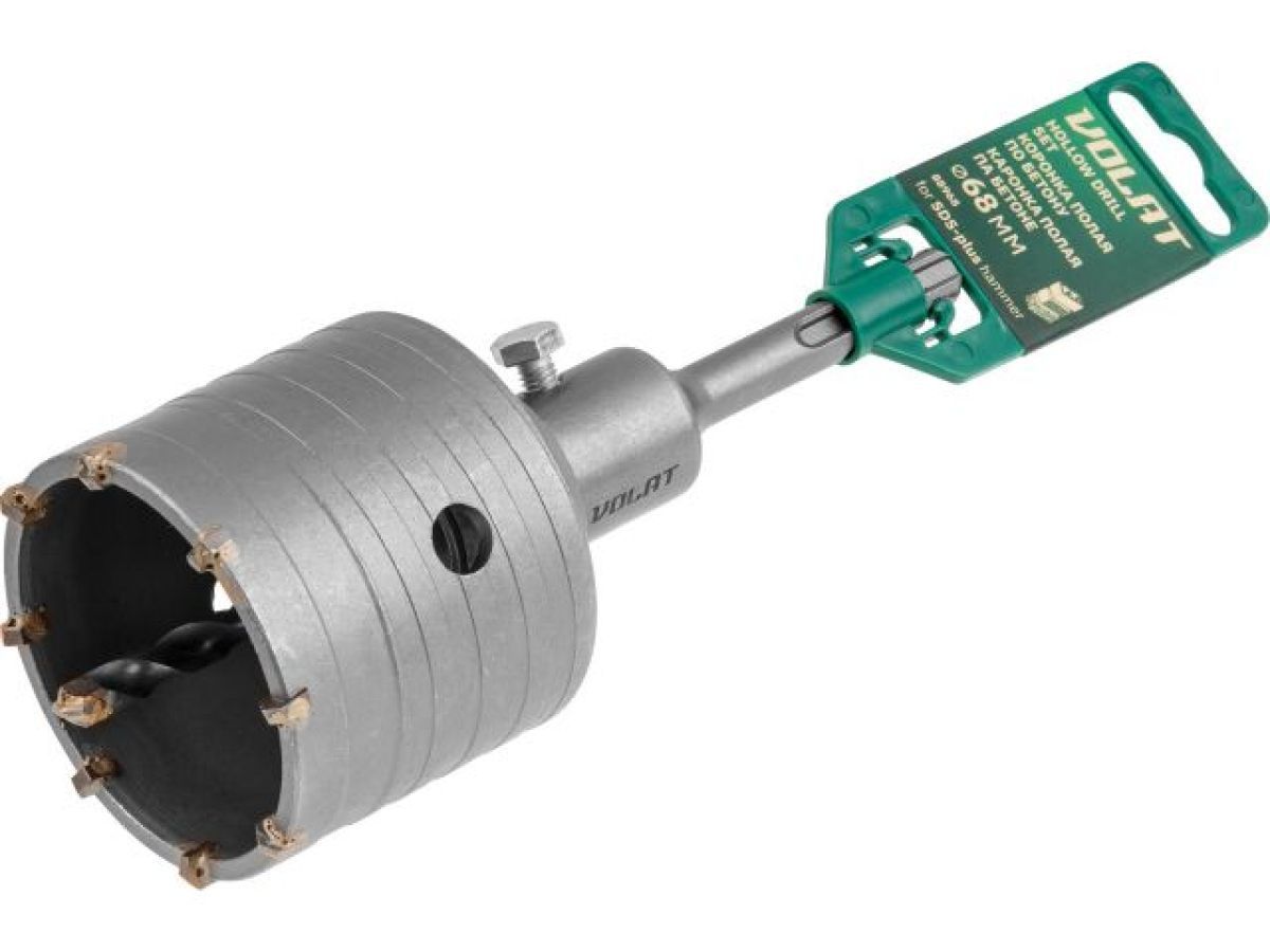 Коронка полая по бетону SDS+ d68mm (сверло корончатое, коронка буровая) ВОЛАТ 88968