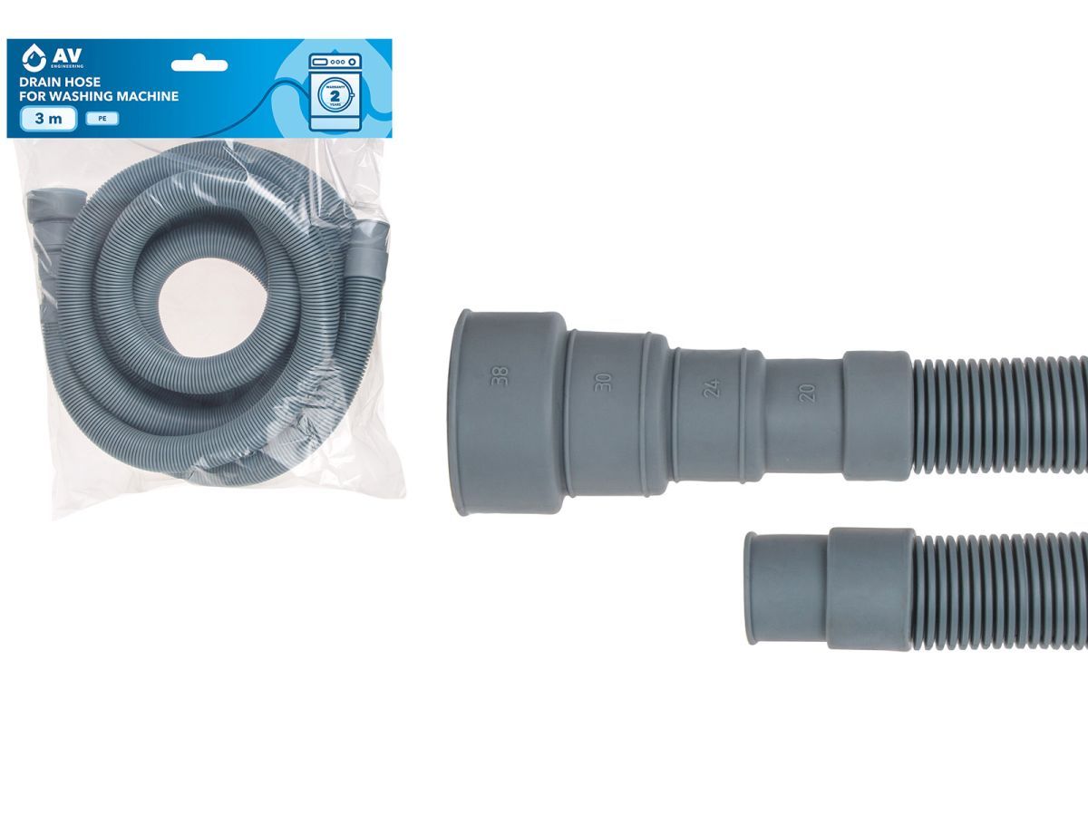 Шланг сливной для стиральной машины 3,0 ПЭ AV Engineering AVE3403300