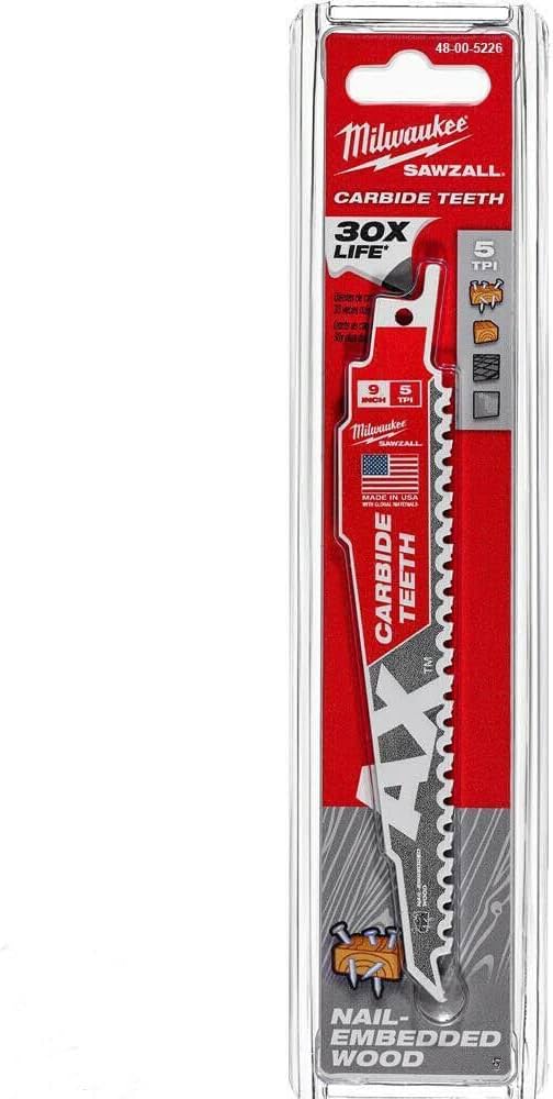 Полотно к сабельной пиле Heavy Duty AX CARBIDE TEETH (1 шт / 230 мм / Carbide / демонтаж) MILWAUKEE 48005226
