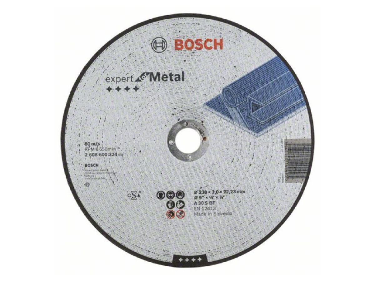 Круг отрезной 230x3.0x22.2 mm для металла Expert BOSCH 2608600324