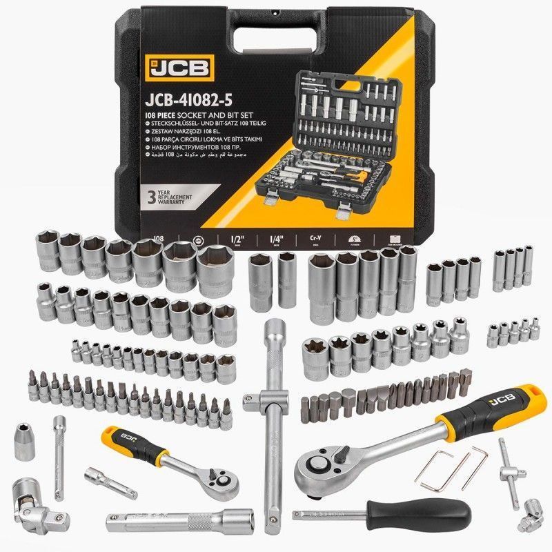 Набор инструментов 108 пр., 1/4", 1/2" ( 6гр.)  JCB JCB-41082-5