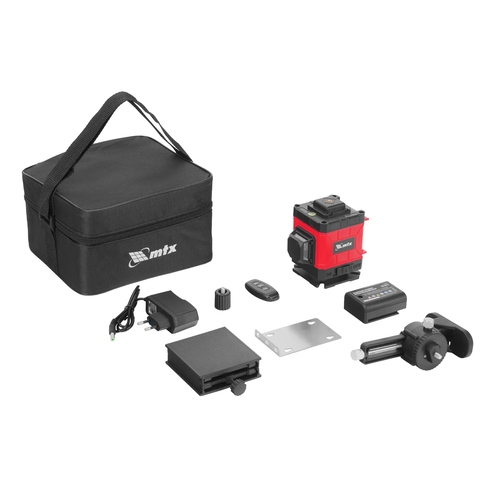 Лазерный уровень м-призм. ML 360-3 Basic SET, 30 м, зеленый луч, акк. Li 3000 мАч, сумка MTX 35083