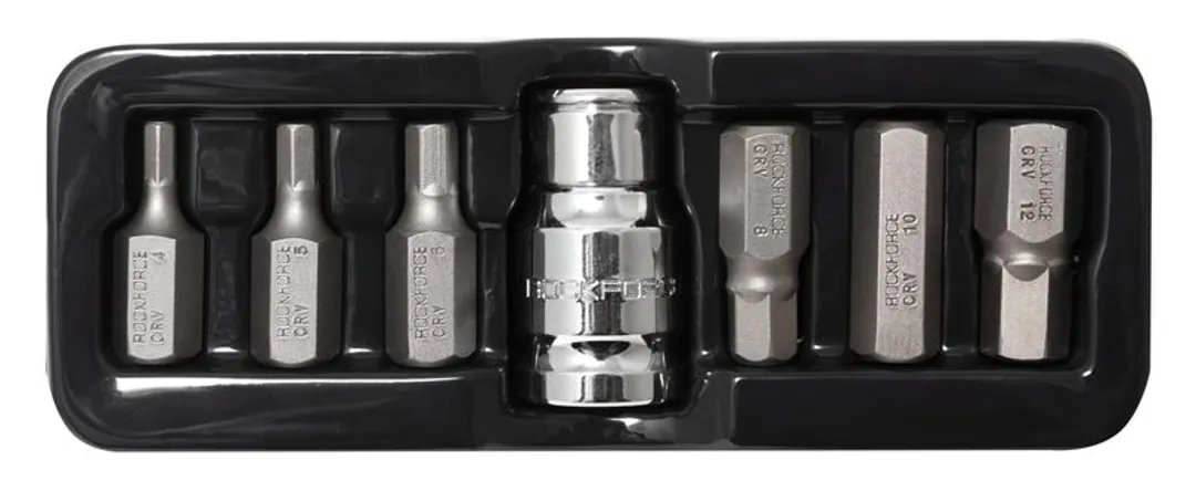 Набор бит HEX 7пр. 1/2", 10мм, Rock FORCE RF-4075