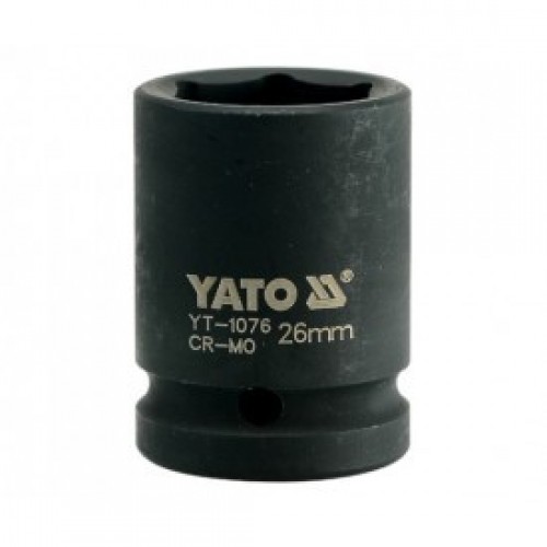 Головка торцевая ударная 3/4" 6гр. 26mm L50mm CrMo  YATO YT-1076