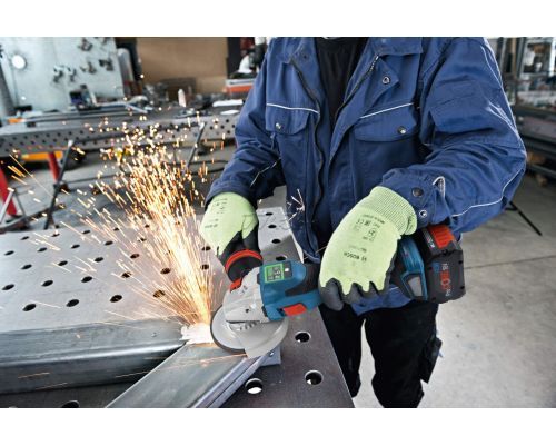 Углошлифмашина GWS 18V-10 аккумуляторная (2АКБ 5,0А/ч /L-Boxx) BOSCH 0.601.9J4.004