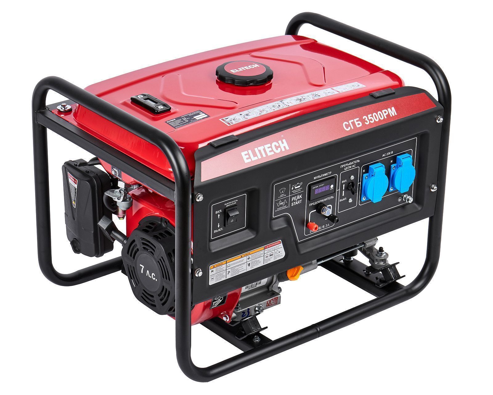 Генератор бензиновый СГБ 3500РМ (2x220 В / 3 кВт) ELITECH 204659