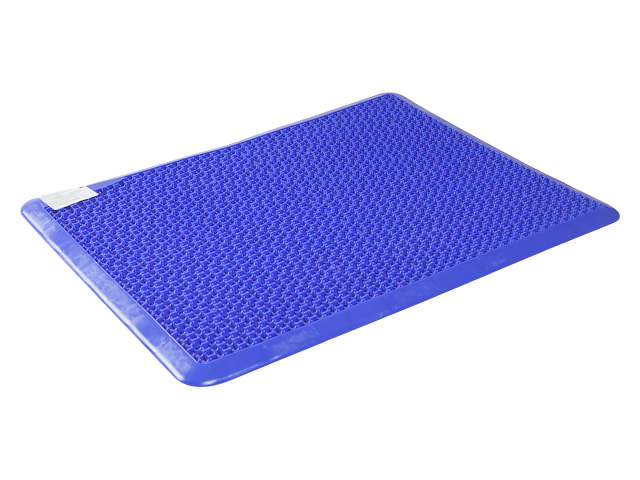 Коврик для прихожей Степ, лазурно-синий, изделие из пластмассы, размер 560х430х10 mm  ...BEROSSI АС15639000