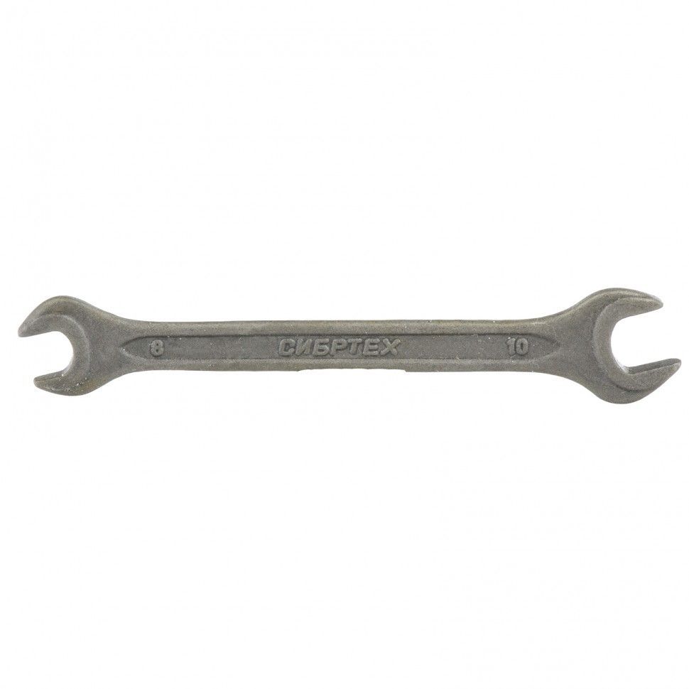 Ключ рожковый, 8 х 10 mm, CrV, фосфатированный, ГОСТ 2839  Сибртех 14321