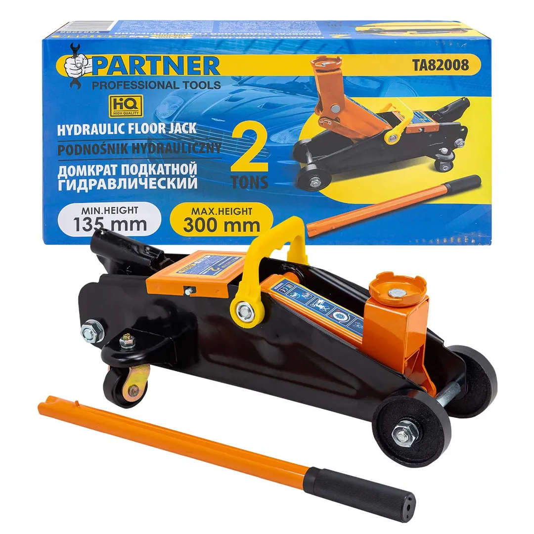 Домкрат подкатной гидравлический 2т (h min 135мм, h max 290мм)  Partner PA-TA82008